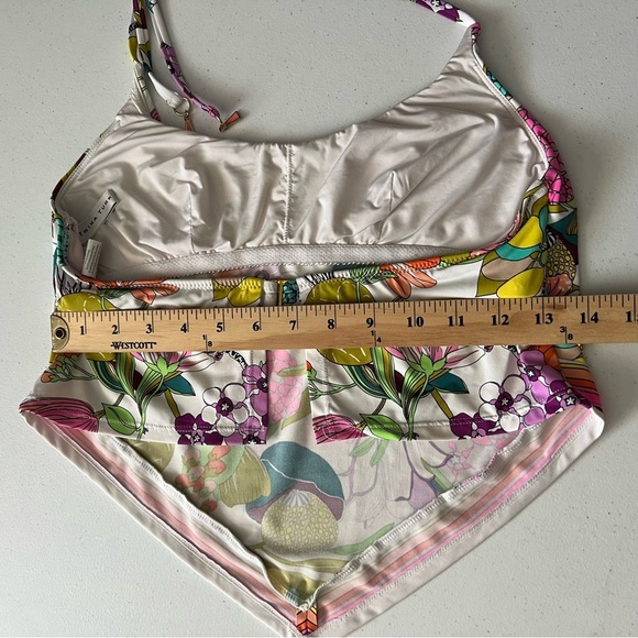 Trina Turk Key West Botanical Hankerchief Scarf Tankini Top & Shirred Bottom 6 - Picture 11 of 16